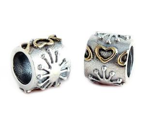   Pandora styl korálek Gold Plated srdíčkový