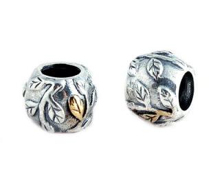 Pandora styl korálek Gold Plated 9x7mm
