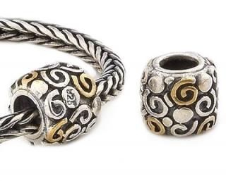 Pandora styl korálek Gold Plated 8,2x9mm