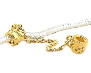 Stopery Gold Plated šroubovací s řetízkem