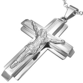 Kříž 67x51mm Silver