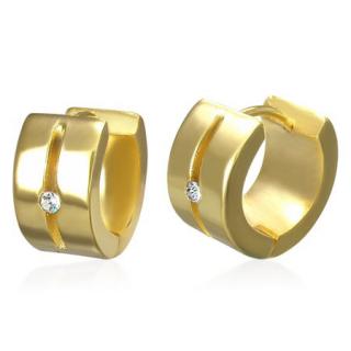 Náušnice zlaté kroužky 14x7mm