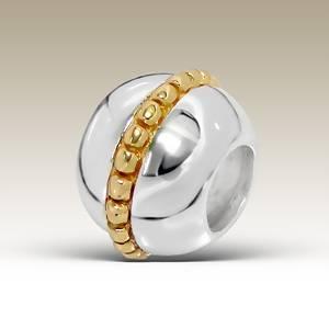  Korálek Gold a Silver 9x11mm