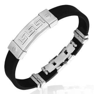 Pánský náramek Black a Silver 23cm