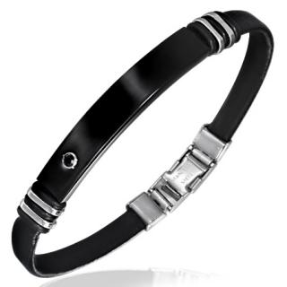 Pánský náramek Black a Silver 21,5cm