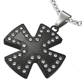  Kříž Maltézský Black a Silver
