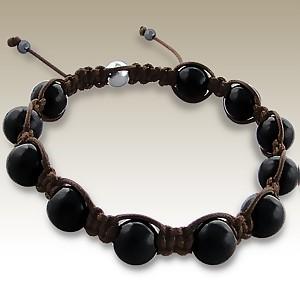 Náramek Shamballa achát a Silver