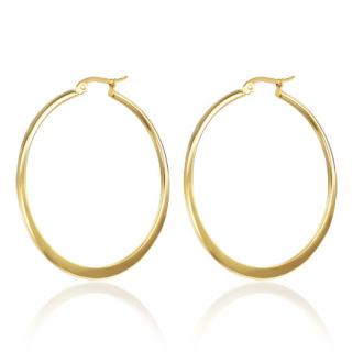 Náušnice kruhy 55mm Gold Plated