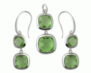  Náušnice a přívěsek Green