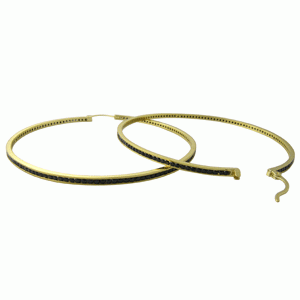  Náušnice kruhy Gold Plated 65mm
