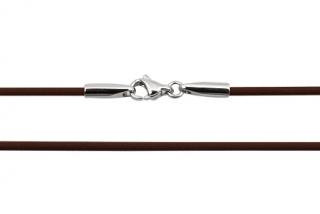 Pryž na krk 80cm, síla 2mm, hnědá