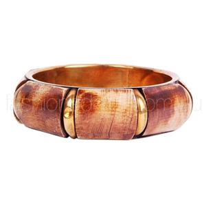 Dřevěný náramek Gold Plated