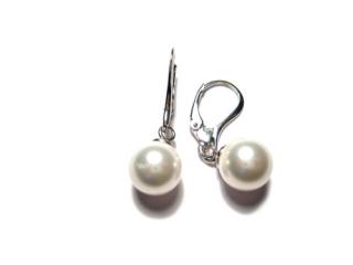    Náušnice s perlou Swarovski White 10mm