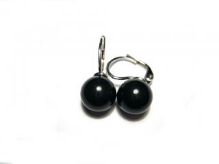 Náušnice Swarovski perly Black
