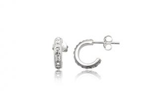Náušnice kroužky 11mm Clear Swarovski