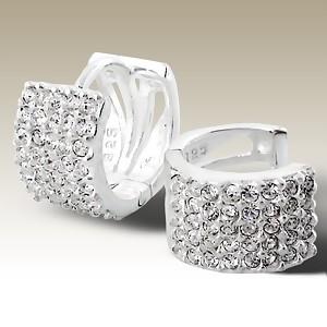  13x8mm náušnice Swarovski čiré nebo Light Rose