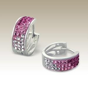   Náušnice kruhy 16x6mm Rose