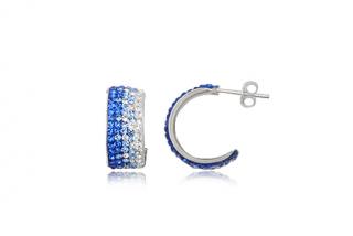 Náušnice kruhy 18x8mm Blue