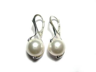 Náušnice s perlou White 10mm