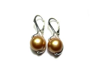 Náušnice s perlou Bright Gold 10mm
