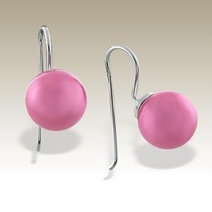 Náušnice s perlou 10mm Pink