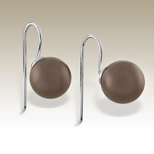 Náušnice s perlou 10mm Brown