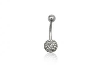 Piercing do pupíku kuličky Grey