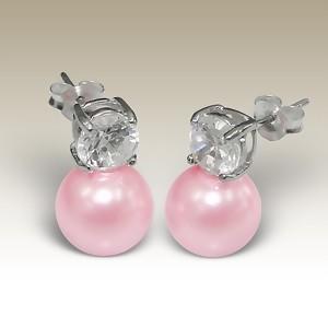     Náušnice perly 10mm Light Rose Swarovski 