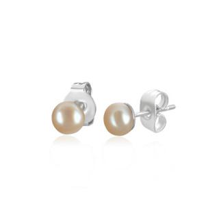 Náušnice  4mm perly Cream