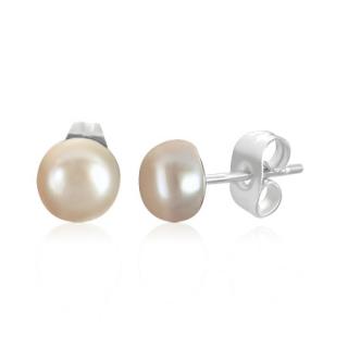 Náušnice  7mm perly Cream