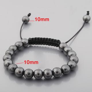 Náramek Shamballa - Hematit