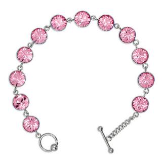  Náramek z chirurgické oceli 19,5cm Light Rose
