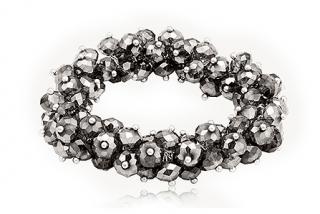 Náramek z korálků Swarovski Elements Grey