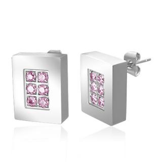 10x13mm náušnice Light Rose
