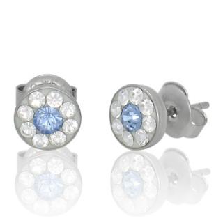     Náušnice  7mm Aquamarine Swarovski
