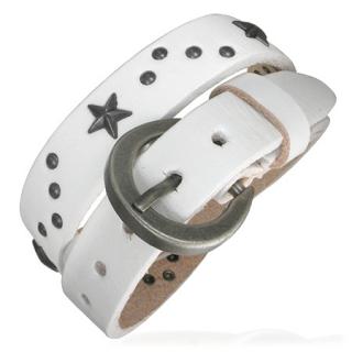    Kožený náramek White 