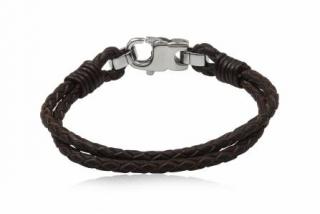 Kožený náramek 19cm černý