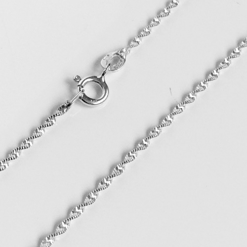 Stříbrný řetízek 38cm - síla 1,5mm spirála - stříbrný