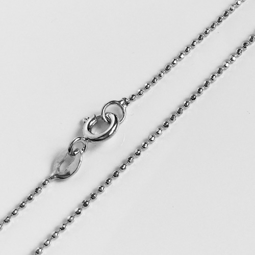 Stříbrný řetízek 38cm - síla 1,16mm broušený, kuličkový, rhodiovaný - 1,85gr