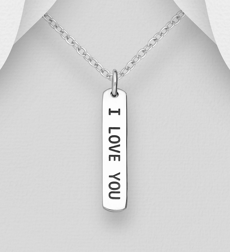 1,02gr přívěsek destička I love you