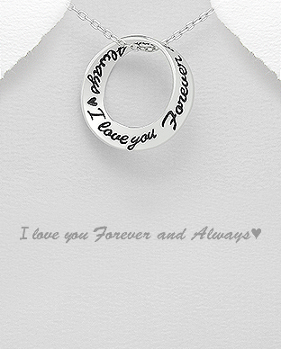 3gr přívěsek rytina I love you