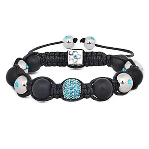 Achát náramek Blue Shamballa