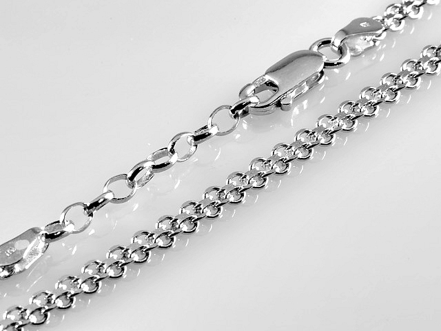 Řetízek na nohu 23-26cm, šířka 4,5mm - rhodiovaný - 4,2gr