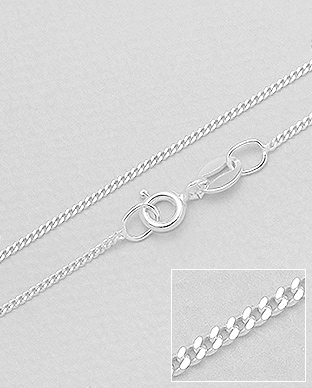 Stříbrný řetízek 38cm - síla 1,03mm PANCR rhodiovaný - 1,3gr