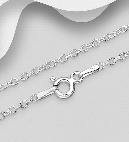 Stříbrný řetízek 65cm - síla 1,8mm ITALY očka ovál 2,95gr