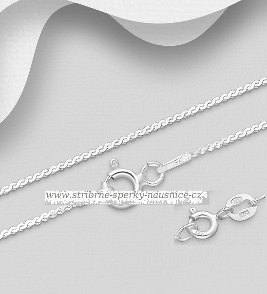 Stříbrný řetízek 45cm - síla 1,27mm esíčka, stříbrný - 2,5gr