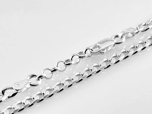 Řetízek na nohu 24-26cm, pancr, síla 3,7mm - Silver
