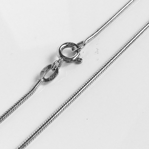 Stříbrný řetízek 45cm - síla 1,22mm kulatý, rhodiovaný - 5gr