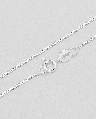 Stříbrný řetízek 40cm - síla 1,1mm kostka, stříbrný - 2,9gr
