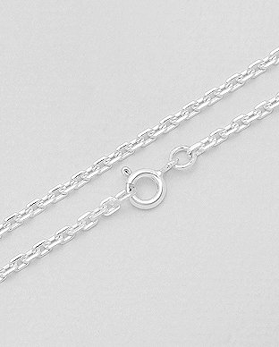 Stříbrný řetízek 55cm - síla 2,16mm masivní, rhodiovaný ANKR - 6,7gr